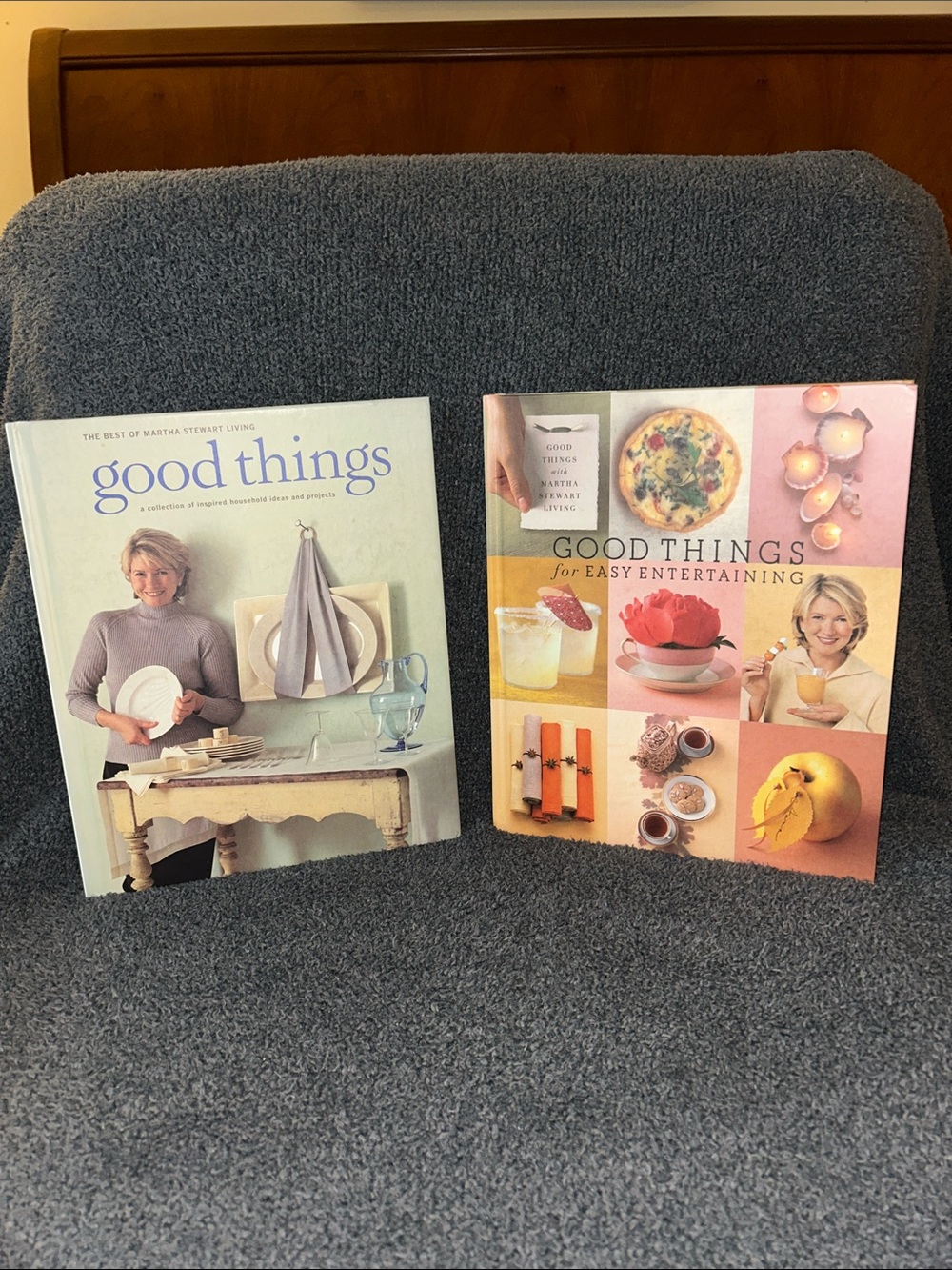 Martha Stewart Good Things Cookbooks – Pale Blue & Pastel Patchwork Covers